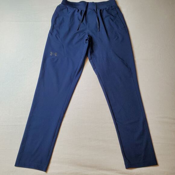 Under Armour Men's Size M Unstoppable Tapered Pants Navy Blue 1352028 - Picture 4 of 8
